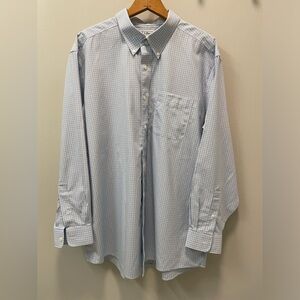 L. L. Bean traditional fit long sleeve button down size 17.5 34 blue & white